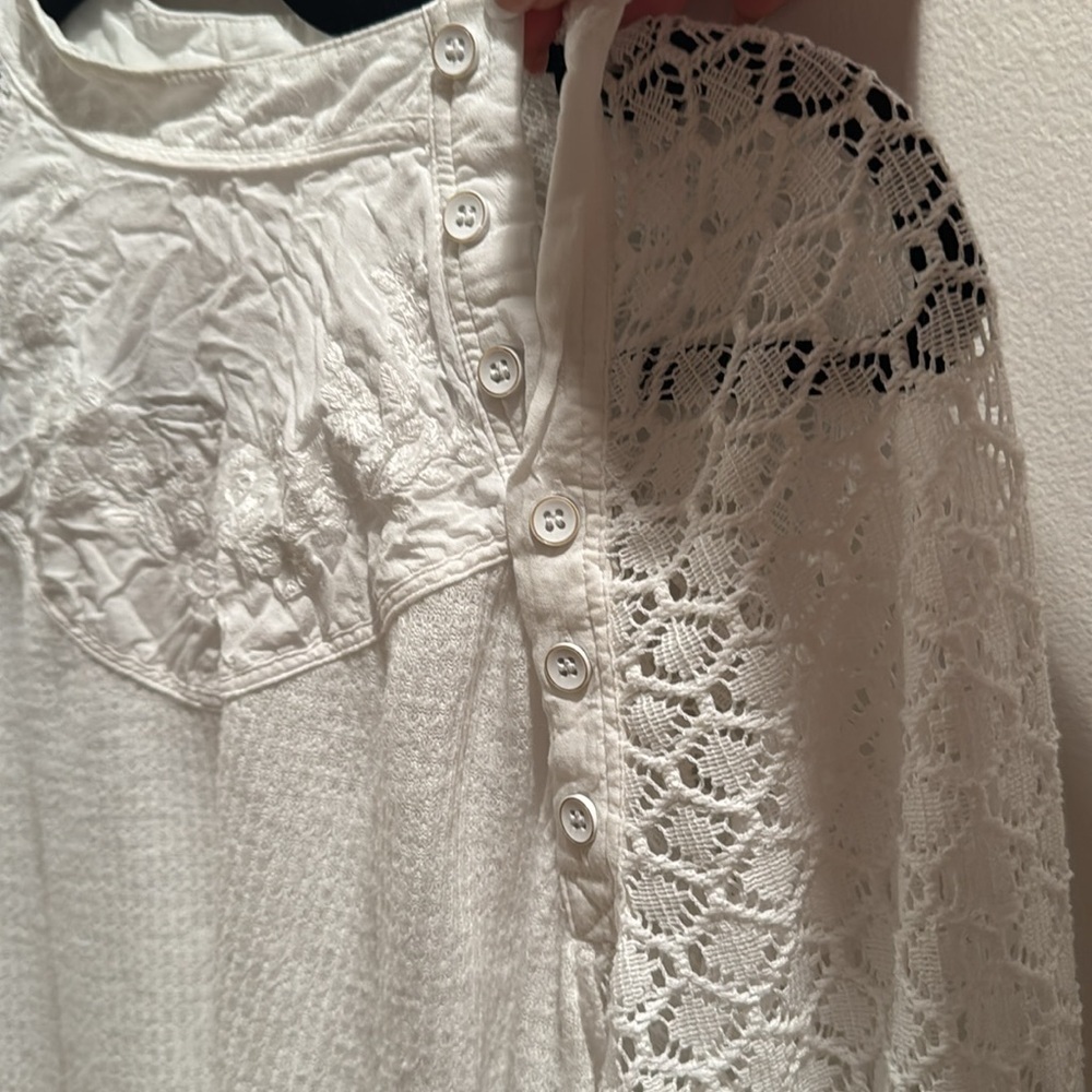 Free People The Sweetest Thing embroidered top Medium - Picture 6 of 9